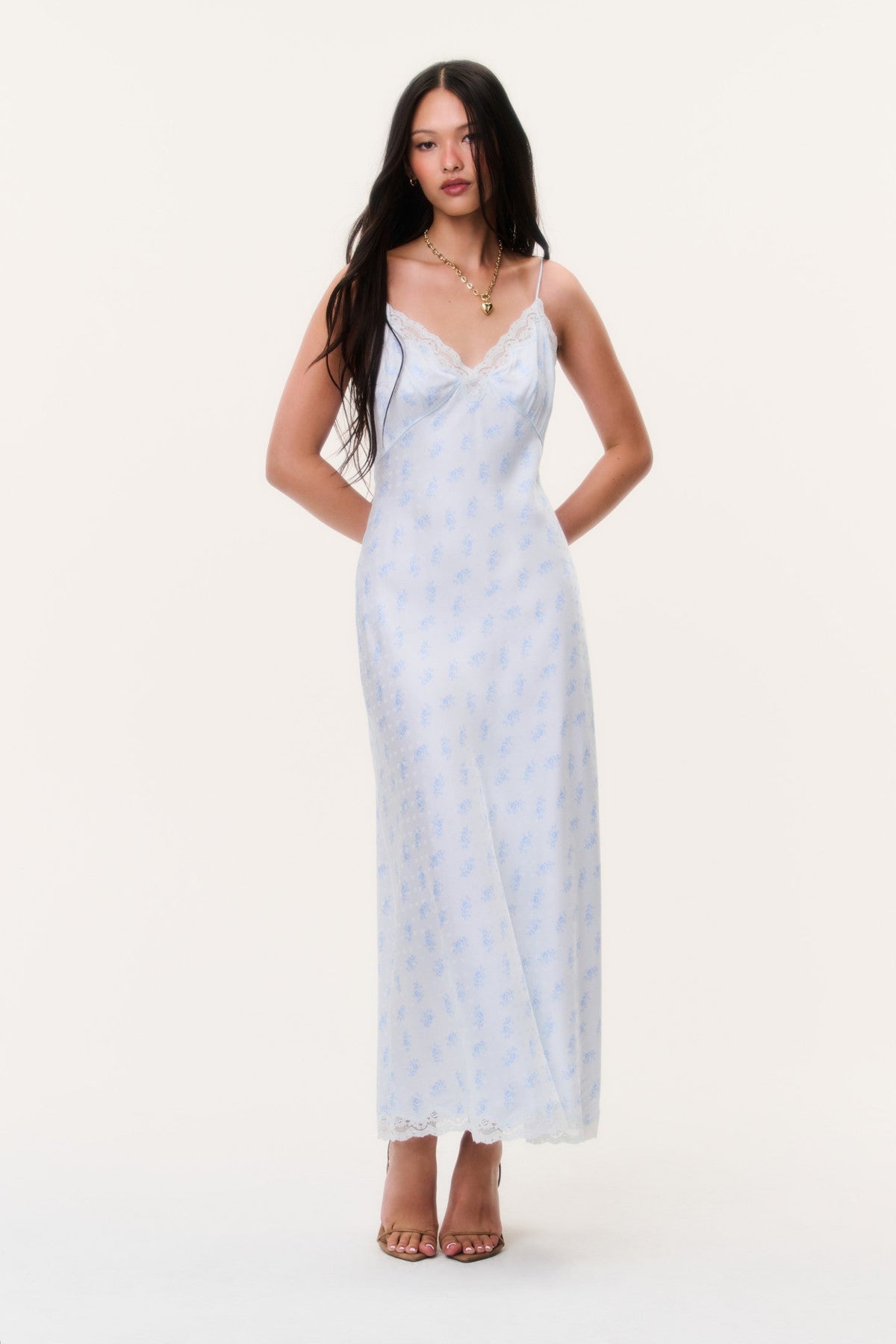 Manuela Silk-Blend Maxi Slip Dress