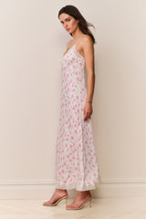 Manuela Heirloom Print Maxi Slip Dress - STERLING DUSK