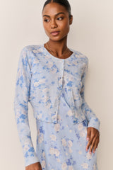 Adeanne Heirloom Print Cotton Cardigan