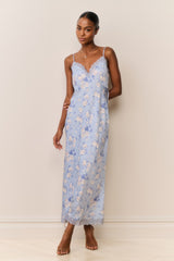 Manuela Heirloom Print Maxi Slip Dress