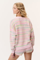 Marlieanna Striped Crochet Pullover