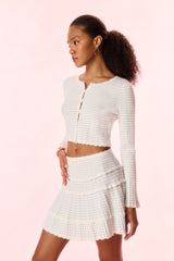 Colella Striped Stretch Knit Skirt