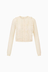 Melisse Eyelet Ruffle Cardigan