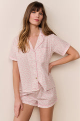 Midnight Haze Polo PJ Short Set