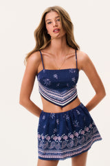 Jonie Bandana Print Mini Skort