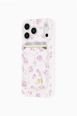 Case-Mate x LoveShackFancy Magnetic Wallet Works With MagSafe - Ribbon Rosa Flora