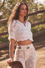 Nerissa Cotton Victorian Crop Top