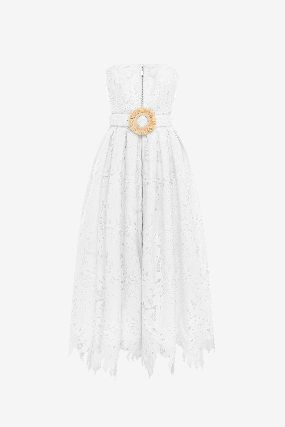 Norine Bustier Midi Dress - Snow