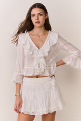 Olenna Cotton Victorian Ruffle Top