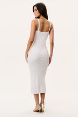 Opalina Cotton Pointelle Midi Dress