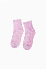 Lowell Fragrance Print Socks - HIBISCUS