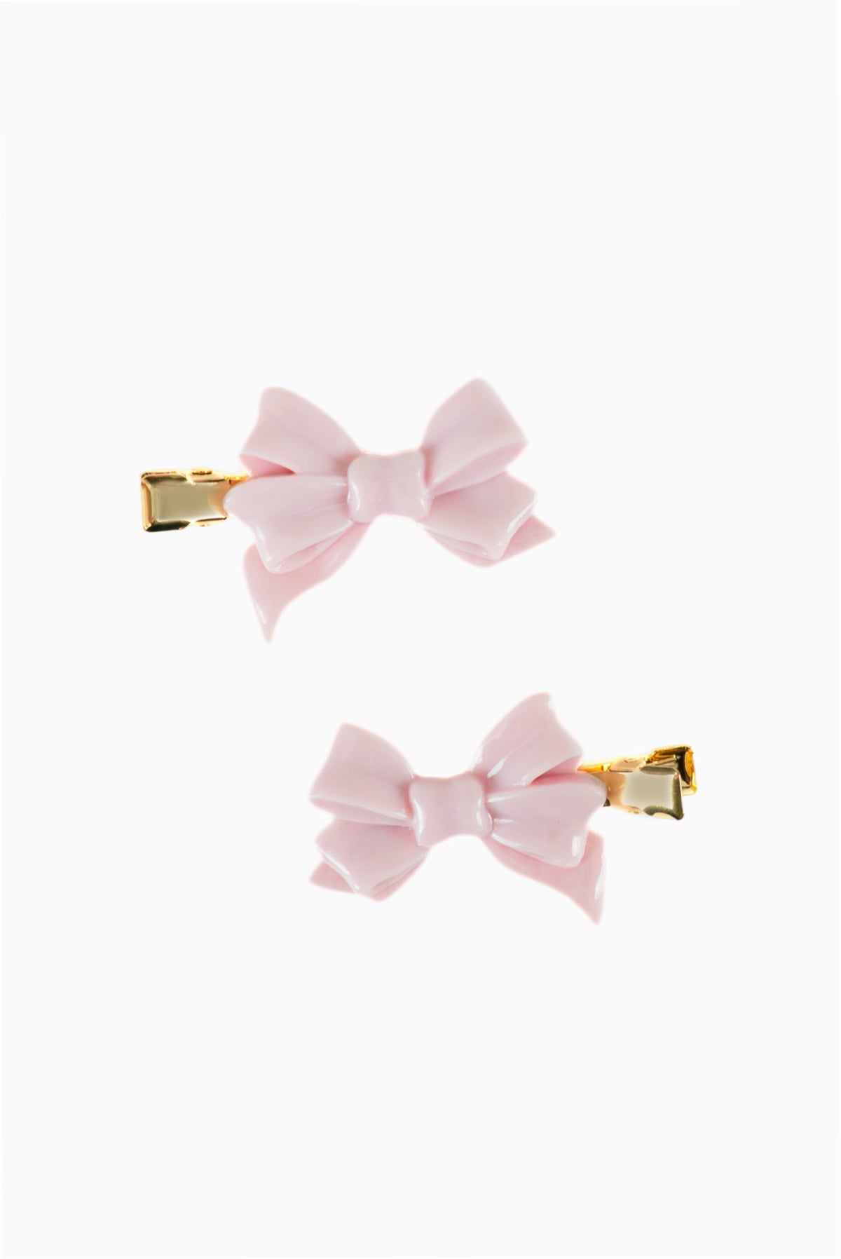 Mane x LoveShackFancy Set of 2 Pink Bow Hair Clips