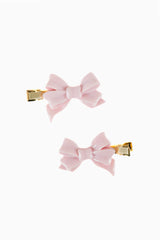 Mane x LoveShackFancy Set of 2 Pink Bow Hair Clips