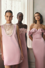 Espera Shift Mini Dress in Rose Pink