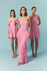 Amelina Strapless Gown in Pink