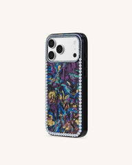 Pearl Marble Artificial Crystal Phone Case - Midnight Aurora