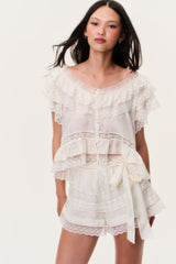 Emanuela Silk Lace Shorts
