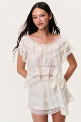 Emanuela Silk Lace Shorts
