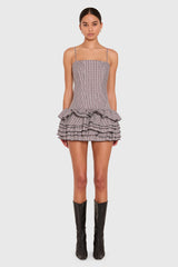 Laureline Romper in Cambridge Plaid