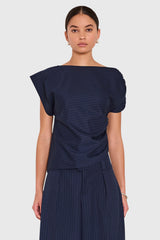 Elroy Top  in Manchester Pinstripe