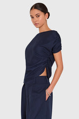 Elroy Top  in Manchester Pinstripe