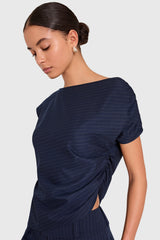 Elroy Top  in Manchester Pinstripe