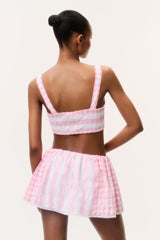 Jonie Seersucker Mini Skort