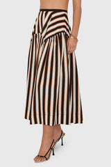 Spencer Midi Skirt in Sabla Stripe