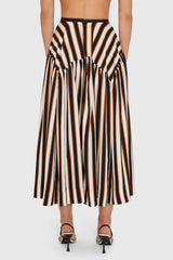 Spencer Midi Skirt in Sabla Stripe