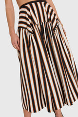 Spencer Midi Skirt in Sabla Stripe