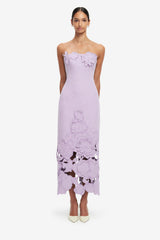 Rayna Appliqué Bustier Maxi Dress - Lilac