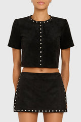 Braswell Top in Suede