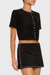 Braswell Top in Suede