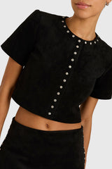 Braswell Top in Suede
