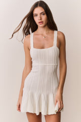 Tabatha Stretch Pointelle Mini Dress