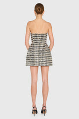 Strapless Bethany Romper in Winslet Tweed