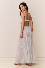 Umber Cotton Maxi Cover-Up Skirt