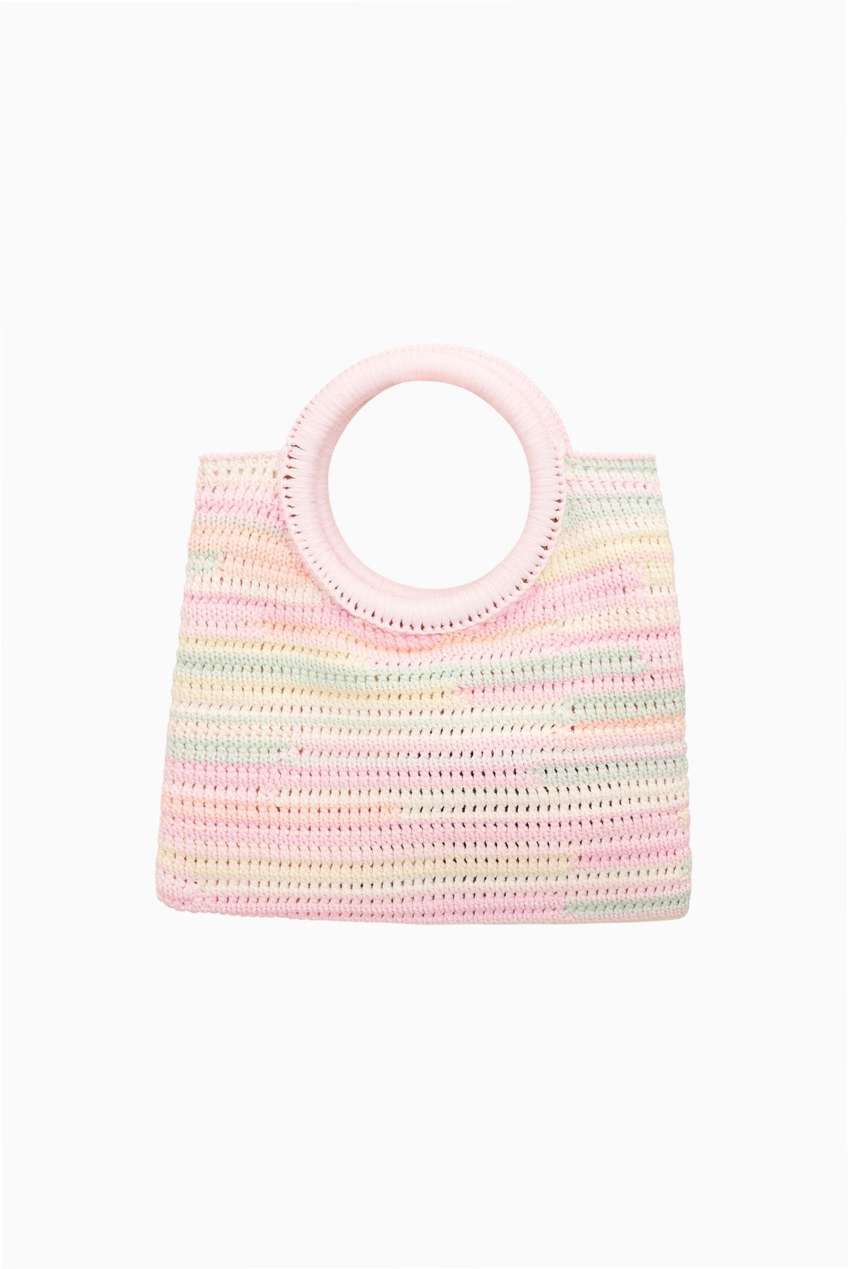 Velle Striped Crochet Pouch