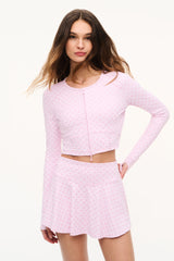 Zenelle Velvet Flock Bow Active Jacket