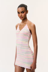 Zoa Cotton Crochet Mini Dress