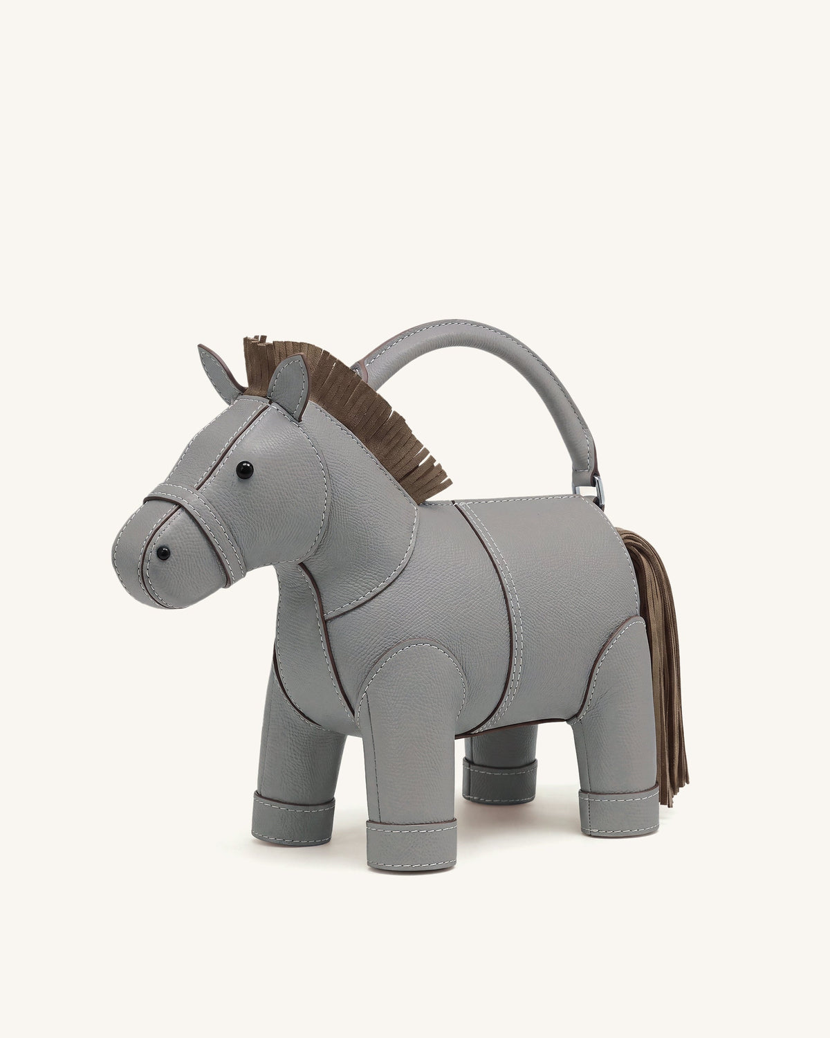 Harper Horse Top Handle Bag - Grey