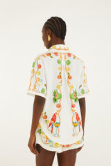 Off-White Biricutico Scarf Embroidered Short Sleeve Shirt