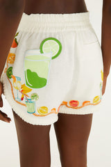Off-White Biricutico Scarf Embroidered Drawstring Shorts