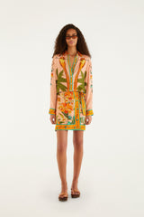 Multicolor Birds Mini Skirt