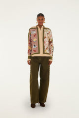 Multicolor Countryside Mixed Scarf Buttoned Shirt