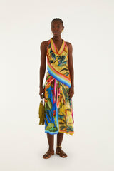 Multicolor Rainbow Summer Scarf  Blouse