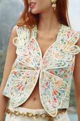 Multicolor Rendeira 3d  Vest
