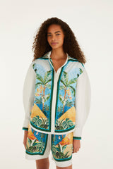 Multicolor Rio Mosaic Collared Buttoned Shirt