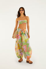 Multicolor Spring Affair Beaded  Crop Top