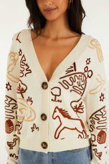 Off-White Countryside Cornelli Buttoned Knit Cardigan